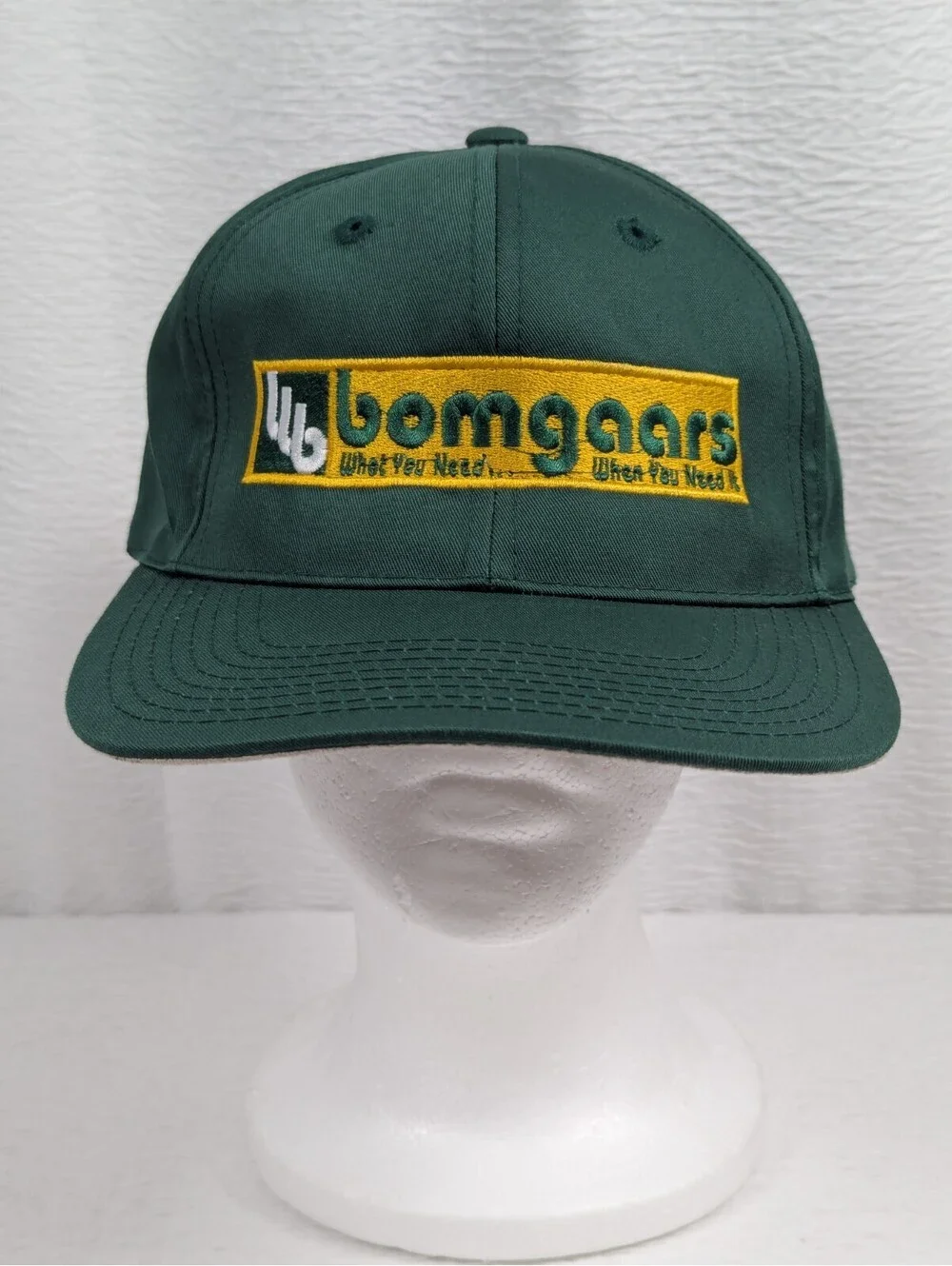 Bomgaars - Hat / Cap - Baseball Employee - OSFM Adjustable - Green / Yellow